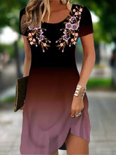 Floral Gradient Summer Dress - Dahlias & Honey