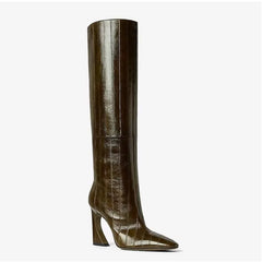 Irregular High Heels Knee High Boots - Dahlias & Honey