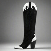 Pointed Toe Knee-High Rhinestone Western Boots - Dahlias & Honey