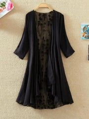 Embroidered Lace Jacket with Half Sleeves - Dahlias & Honey