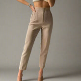 High-Waist Pencil Trousers - Dahlias & Honey
