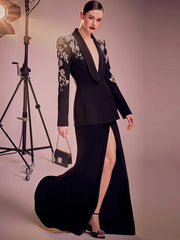 Diamonds Rhinestone Blazer & Mermaid Skirt Set - Dahlias & Honey