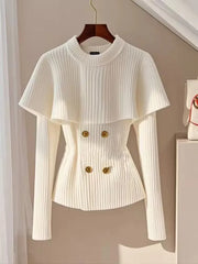 Soft Knit Pullover Cape Sweater - Dahlias & Honey 