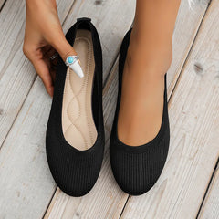 Soft Knit Slip-On Flats - Dahlias & Honey 