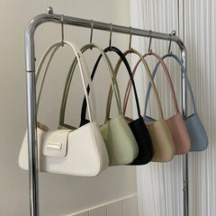 Structured Minimalist Shoulder Bag – Petite Saddle Style with Top Handle - Dahlias & Honey 