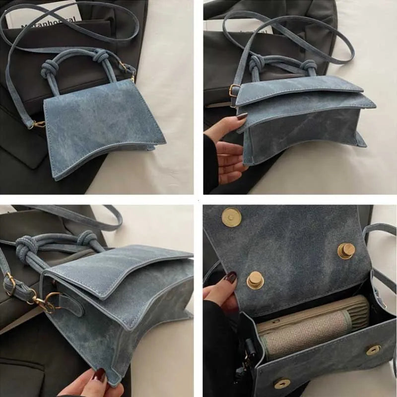 Small Structured Shoulder Bag - Dahlias & Honey 