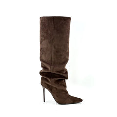 Slouchy Pointed Toe Knee Boots - Dahlias & Honey 
