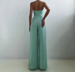Strappy Straight-Leg Jumpsuit - Dahlias & Honey 