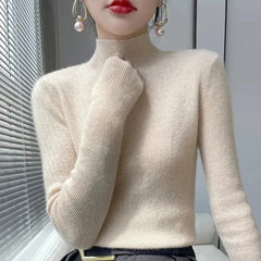Half Turtleneck Knit Sweater - Dahlias & Honey 