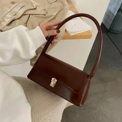 Saddle-Style Shoulder Bag – Soft Structured Underarm Purse - Dahlias & Honey 