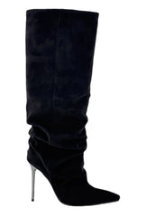 Slouchy Pointed Toe Knee Boots - Dahlias & Honey 