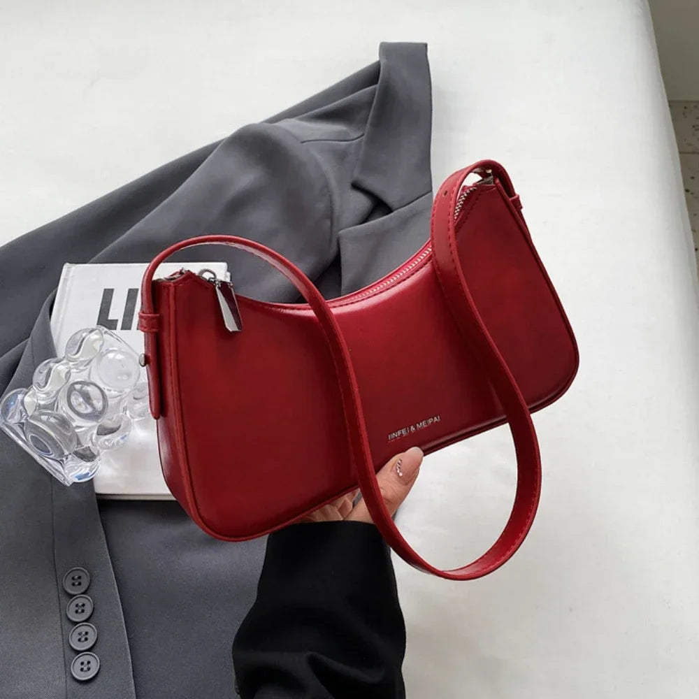 Mini Soft Shoulder Bag with Saddle Silhouette - Dahlias & Honey 