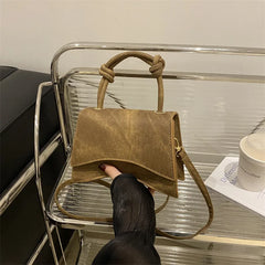 Small Structured Shoulder Bag - Dahlias & Honey 