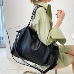Soft Faux Leather Hobo Shoulder Tote - Dahlias & Honey 