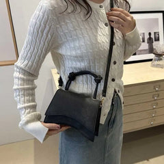 Small Structured Shoulder Bag - Dahlias & Honey 
