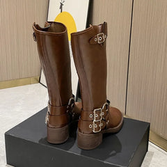 Retro Block Heel Ankle Boots - Dahlias & Honey 