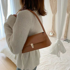 Saddle-Style Shoulder Bag – Soft Structured Underarm Purse - Dahlias & Honey 
