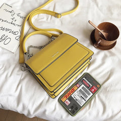 Structured PU Shoulder & Crossbody Bag - Dahlias & Honey 