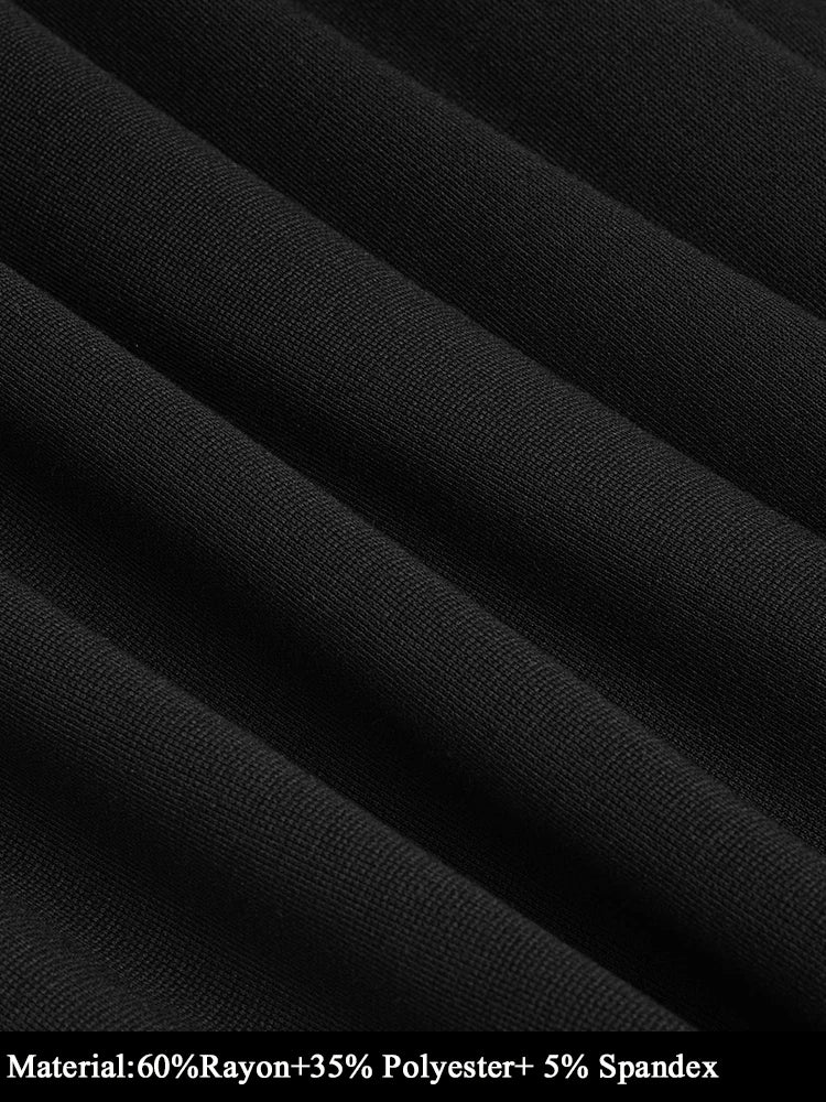 Black V-Neck Pencil Dress with Three-Quarter Sleeves - Dahlias & Honey 