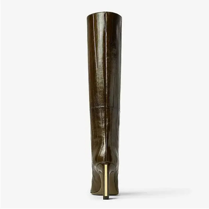 Irregular High Heels Knee High Boots - Dahlias & Honey 