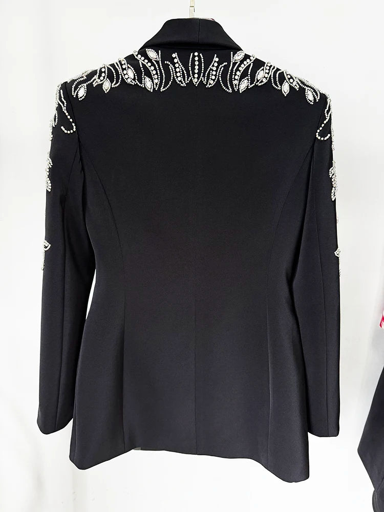 Diamonds Rhinestone Blazer & Mermaid Skirt Set - Dahlias & Honey 