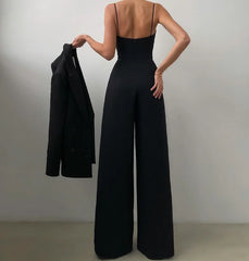 Strappy Straight-Leg Jumpsuit - Dahlias & Honey 