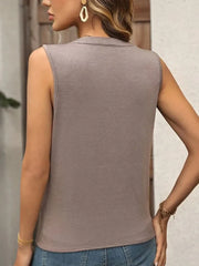 V-Neck Sleeveless Top - Dahlias & Honey 