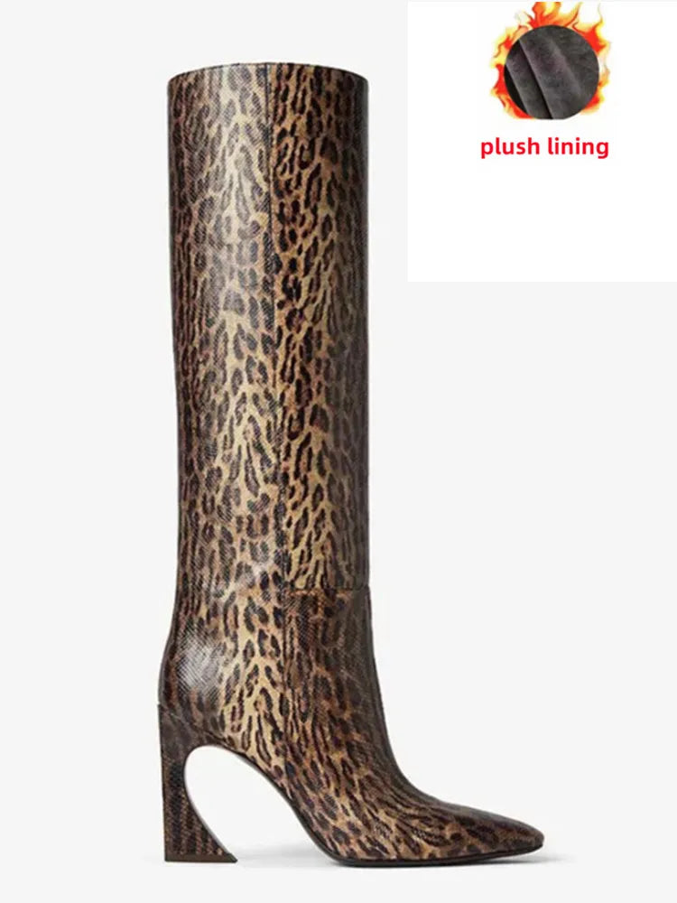 Irregular High Heels Knee High Boots - Dahlias & Honey 