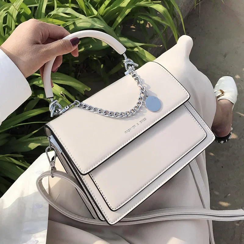 Structured PU Shoulder & Crossbody Bag - Dahlias & Honey 