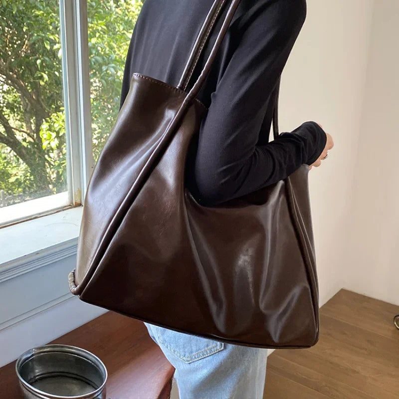 Textured Soft Tote Shoulder Bag - Dahlias & Honey 