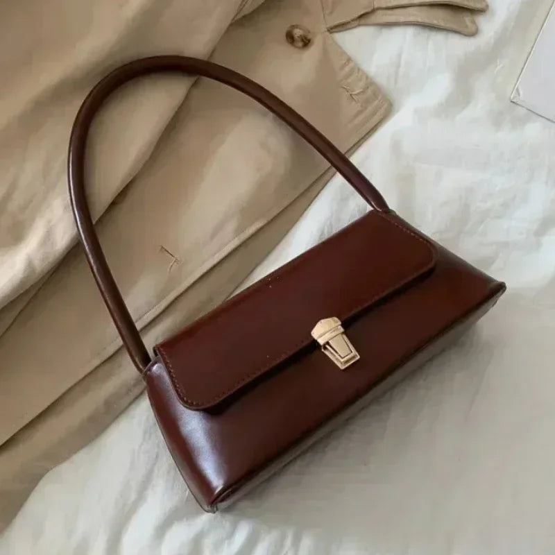 Saddle-Style Shoulder Bag – Soft Structured Underarm Purse - Dahlias & Honey 