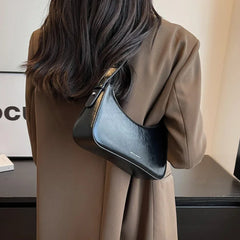 Mini Soft Shoulder Bag with Saddle Silhouette - Dahlias & Honey 