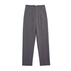 High-Waisted Slim Ankle Pants with Pockets - Dahlias & Honey 