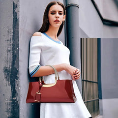 Structured Designer Satchel Handbag - Dahlias & Honey 