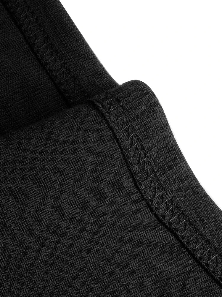 Black V-Neck Pencil Dress with Three-Quarter Sleeves - Dahlias & Honey 