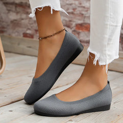 Soft Knit Slip-On Flats - Dahlias & Honey 