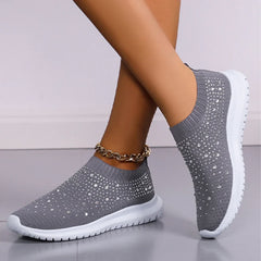 Crystal Knit Platform Sneakers - Dahlias & Honey 