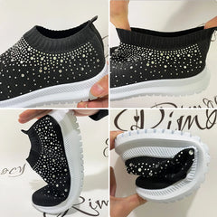 Crystal Knit Platform Sneakers - Dahlias & Honey 