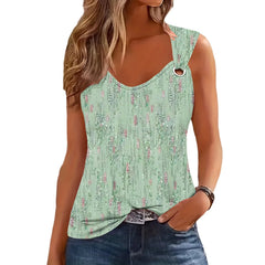 Floral Hollow Out Sleeveless Top- Dahlias & Honey 